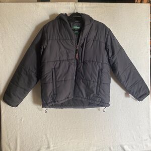 L.L. Bean Women's Black Puffer Jacket - Sz L (Large)